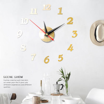 Modern Large Wall Clock 3d Mirror