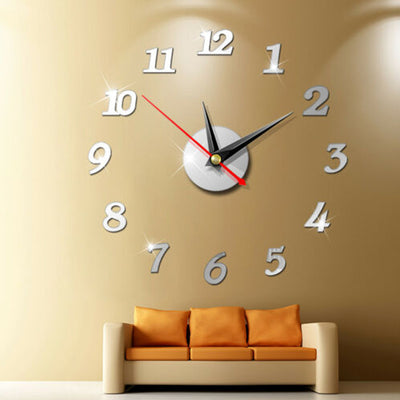 Modern Large Wall Clock 3d Mirror