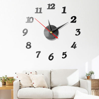 Modern Large Wall Clock 3d Mirror
