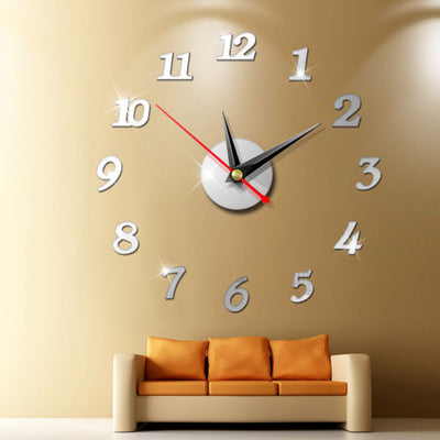 Modern Large Wall Clock 3d Mirror